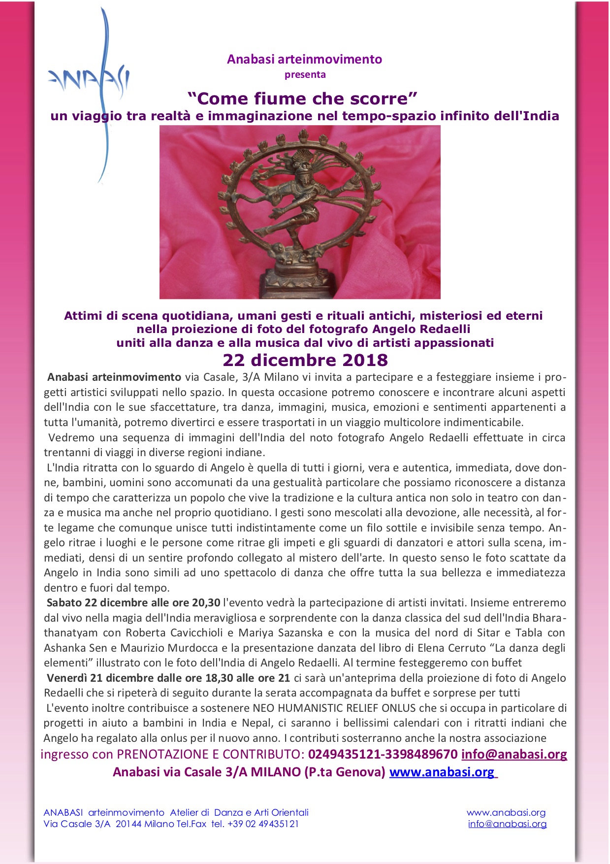 serata india dicembre 2018